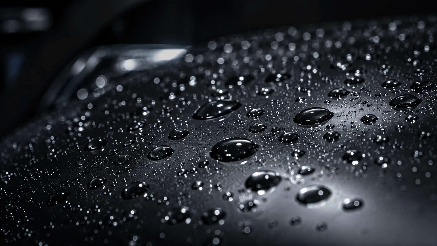 Water beading on ceramic coated car paint — ceramic coating Nairobi