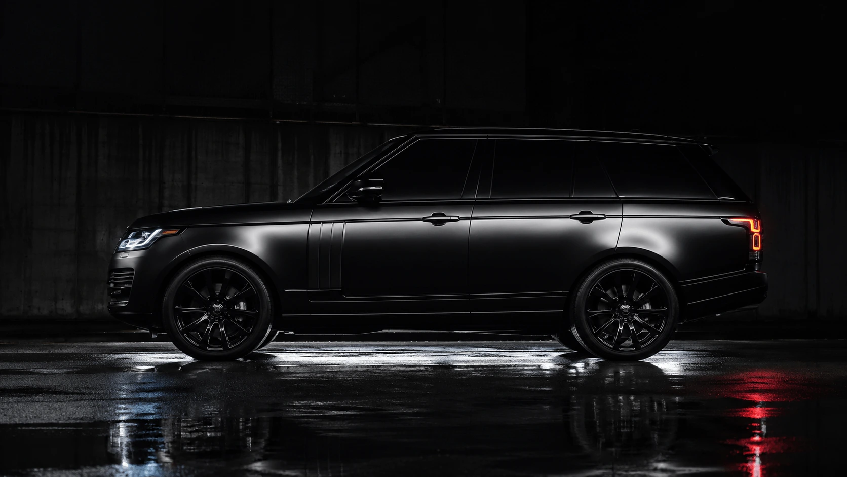 Matte black vinyl wrap on a luxury SUV — custom car wrapping Nairobi